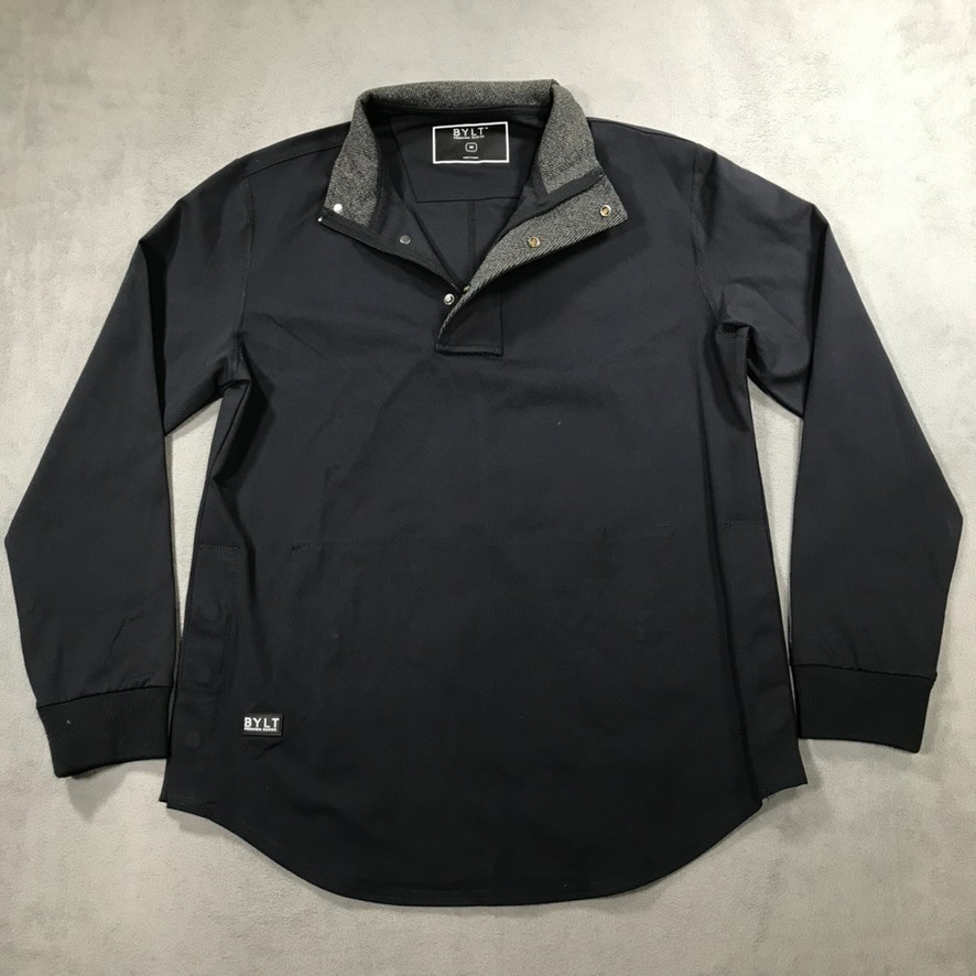 Bylt Fairway Drop Cut Quarter Zip Pullover Men Medium Navy Blue Golf Performance gallery