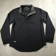 Bylt Fairway Drop Cut Quarter Zip Pullover Men Medium Navy Blue Golf Performance
