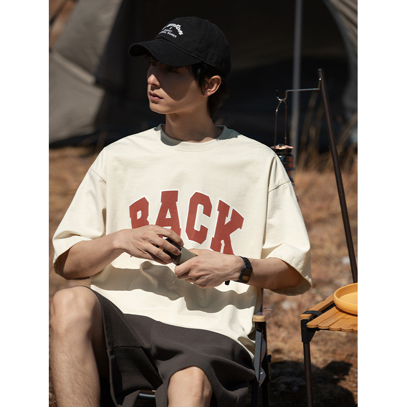Cotton Short Sleeve T-shirt Men's and Women's Summer New Vintage Print Tops gallery
