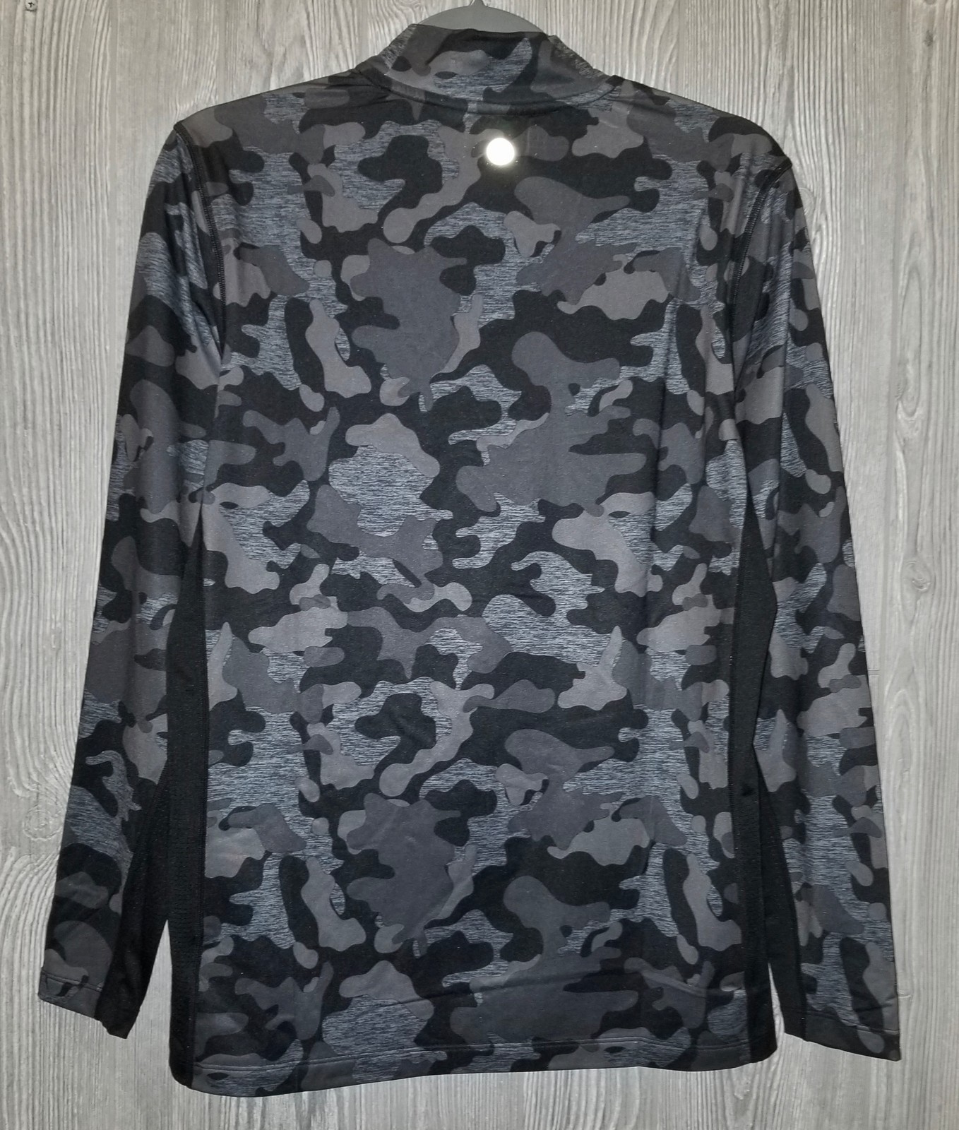 AL1VE MAGNETICS Camo Compression Black Grey L/S Mock Training Shirt NEW Mens S M gallery