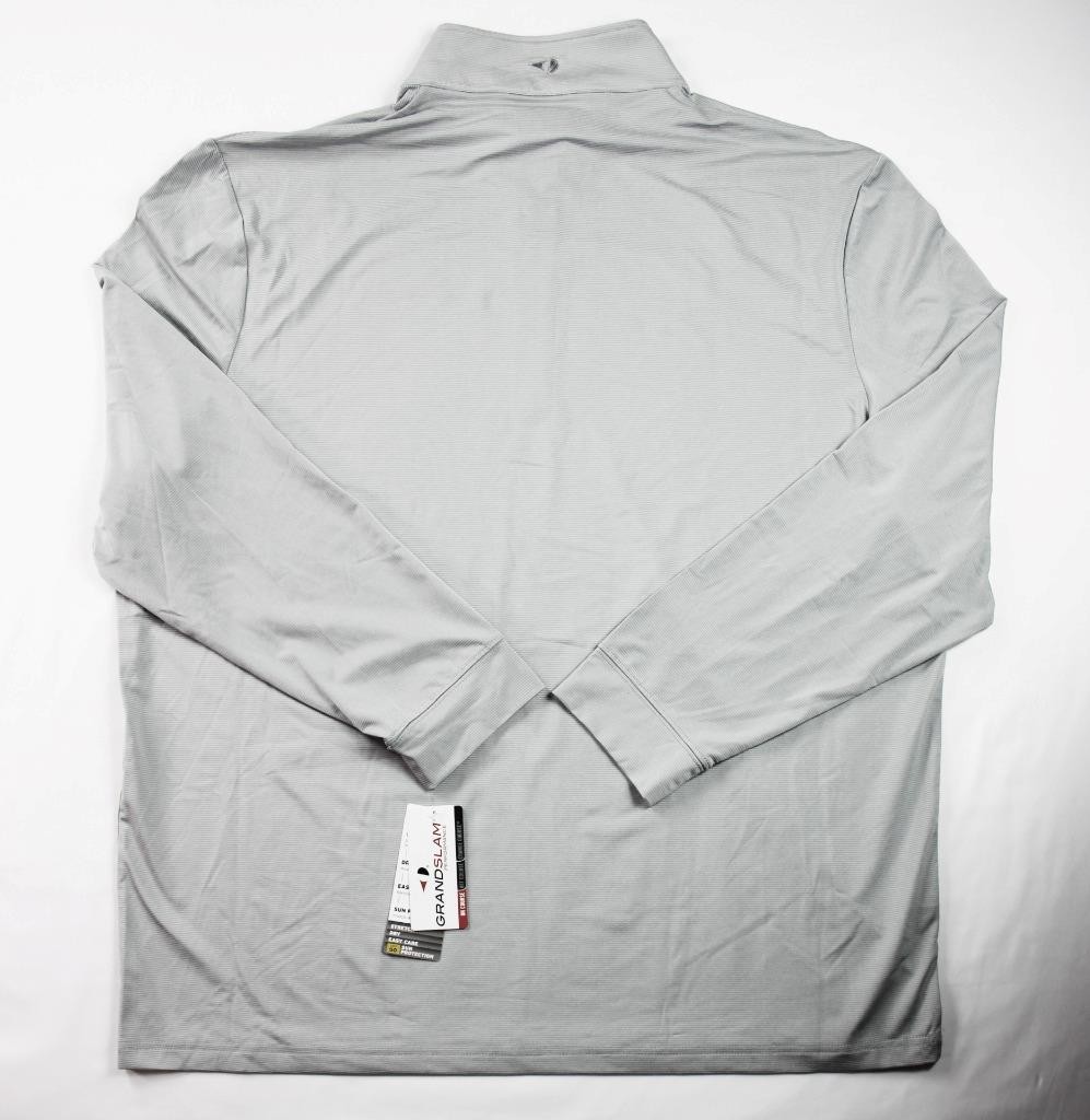 Grand Slam Mens 1/4 Zip XXL Pullover Shirt Performance Golf Long Sleeve Lt Gray gallery