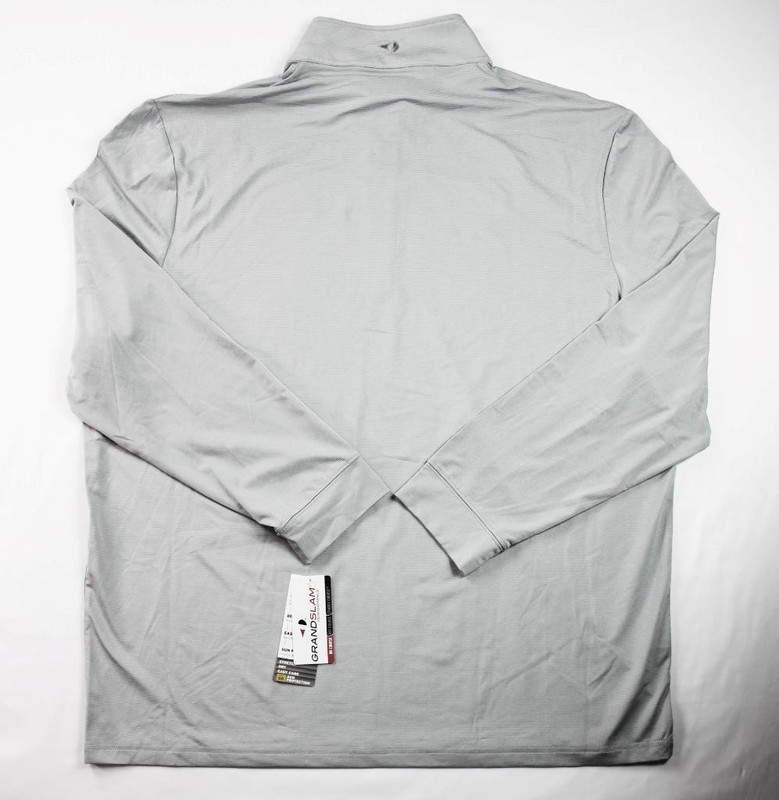Grand Slam Mens 1/4 Zip XXL Pullover Shirt Performance Golf Long Sleeve Lt Gray gallery