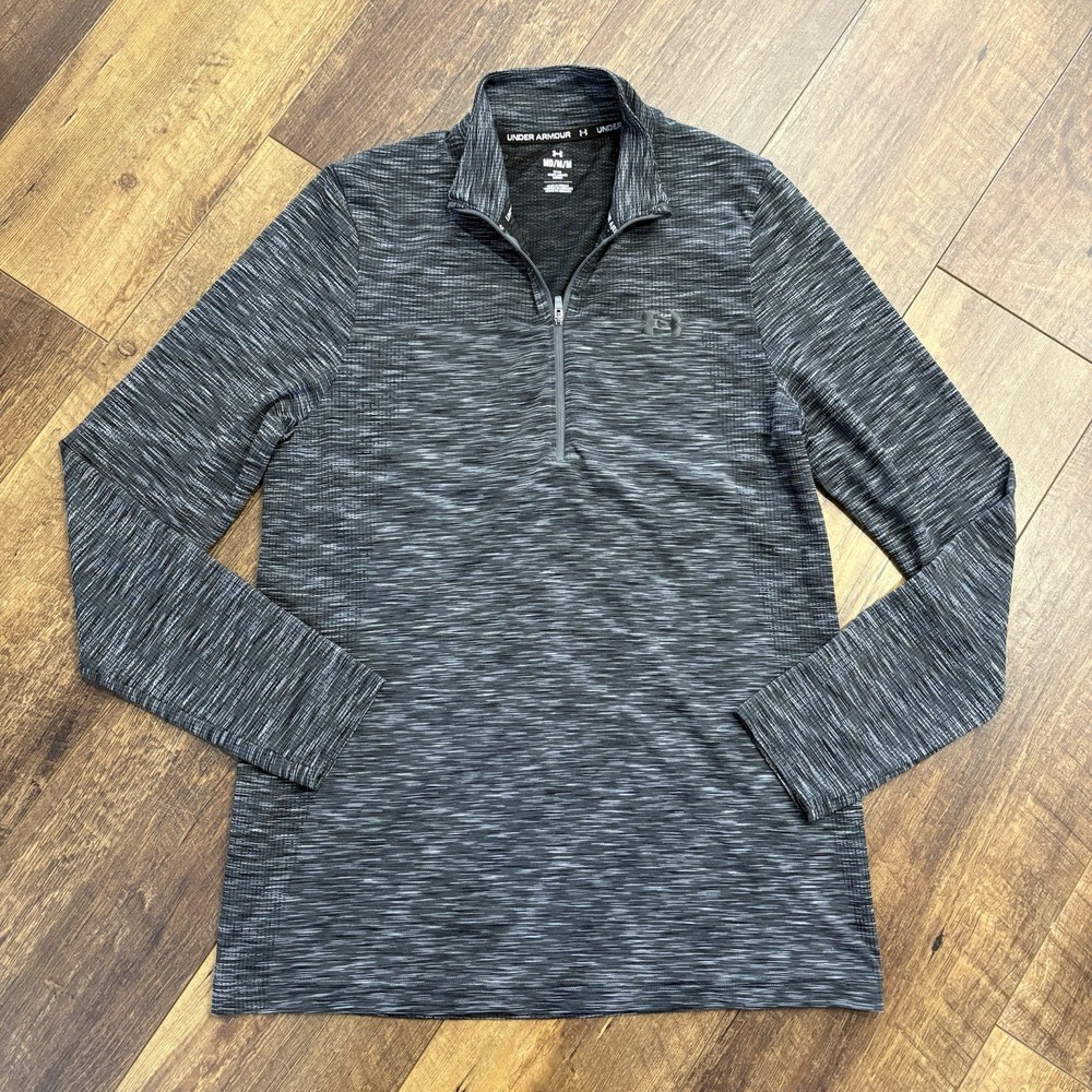 Under Armour Men’s Seamless Pullover 1/2 Zip 1/4 Zip Breathable Heather Gray M