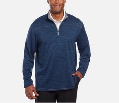 Pebble Beach Men’s 1/4 Zip Dry-Luxe Performance Pullover Shirt, Blue, XL