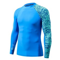 Men’s Splice UV Sun Protection UPF 50+ Skins Rash Guard Long Sleeves