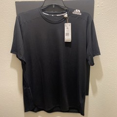 Adidas Men’s Athletic M D4T Training Black Crewneck T-Shirt SS Size XL NWT