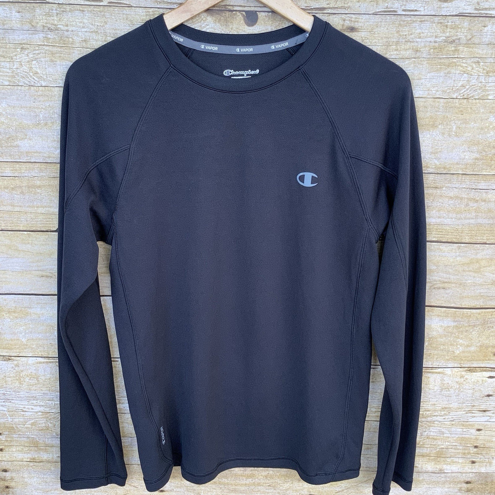 Champion Vapor Powertrain Crewneck Men’s Size Small Black Pullover Shirt gallery