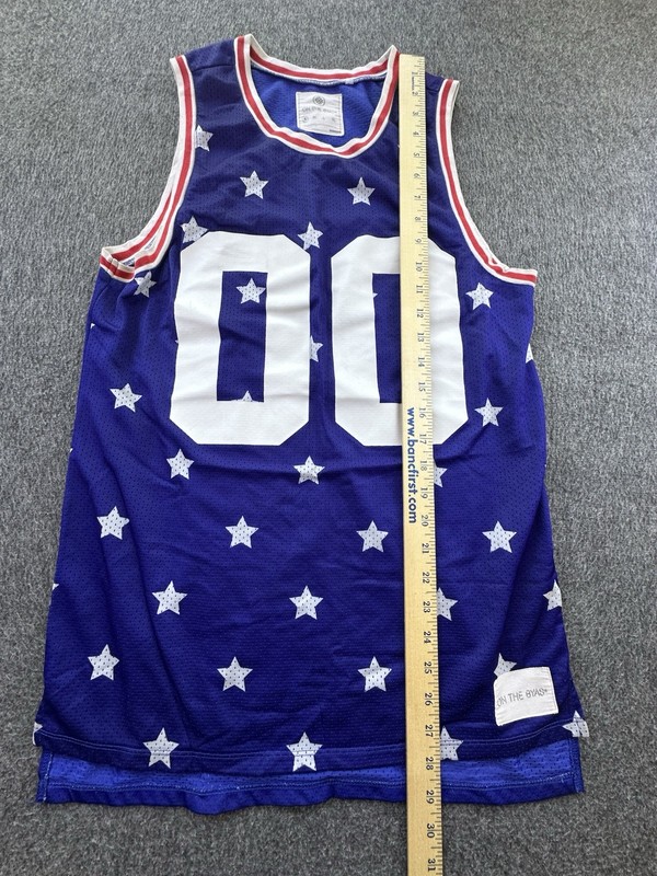 On The Byas Jersey Mens Small Blue American Flag 00 Tank Top Mesh Basketball gallery
