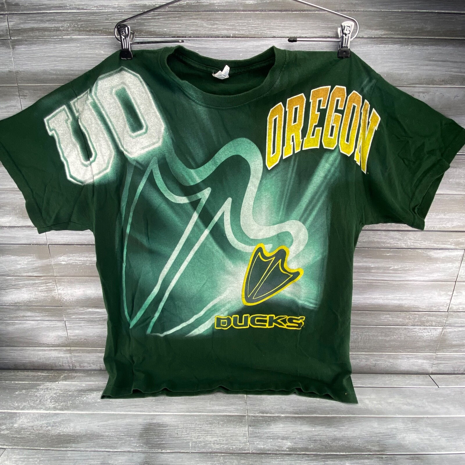 Magnum Weight Tee All Over Print Green XL U of O Ducks University Oregon T Shirt gallery