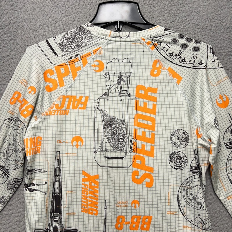 Star Wars BB8 Shirt Mens Medium Gray Orange Climate Smart Base Layer Athletic gallery