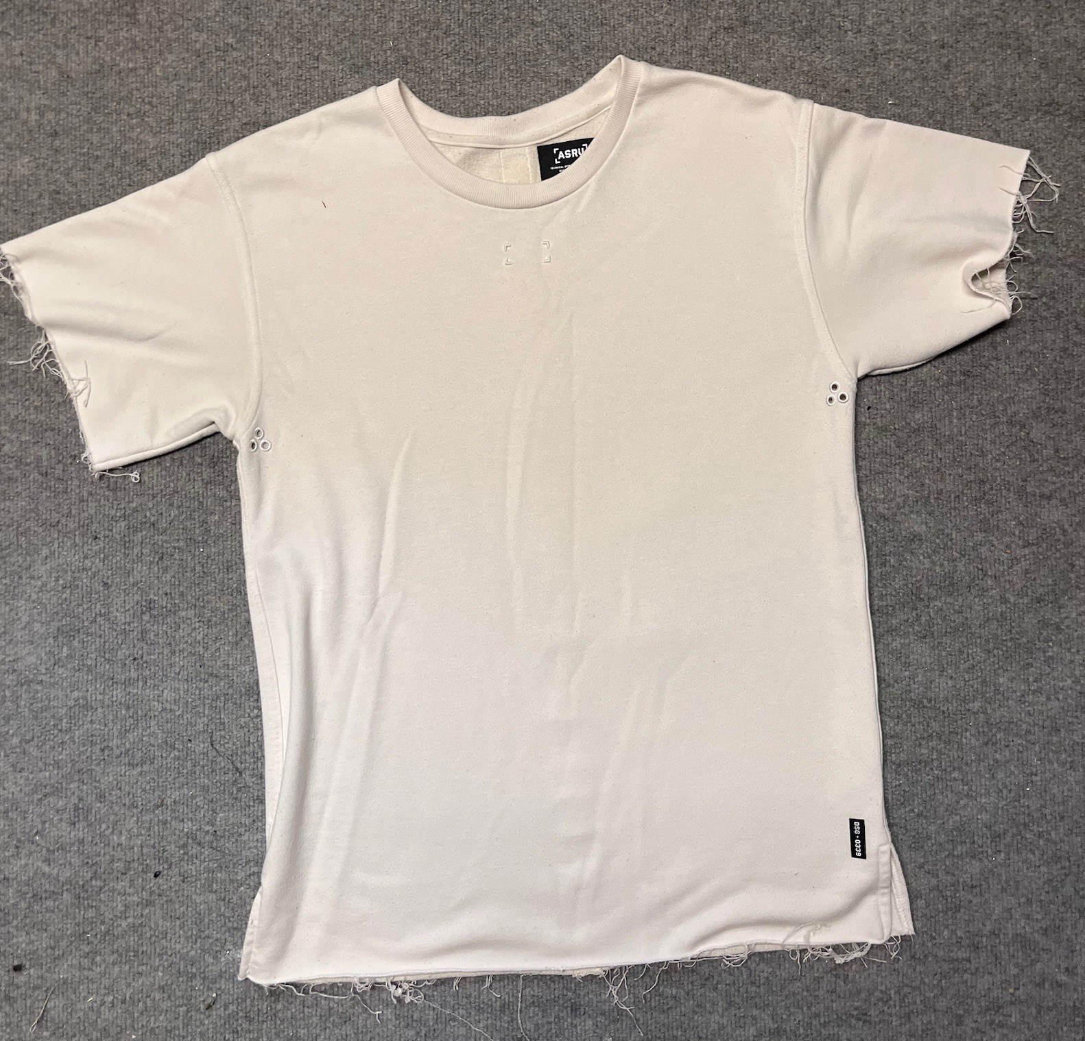 ASRV 0339 French Terry Tee Cream Beige white size small men’s gallery