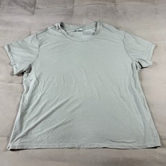 Athletic Works Heather Beige Mens XL Soft Gym Train Stretch Short Sleeve Shirt