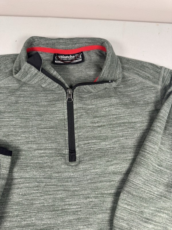 Avalanche Outdoor Quarter Zip Pullover Mens M Green Performance gallery