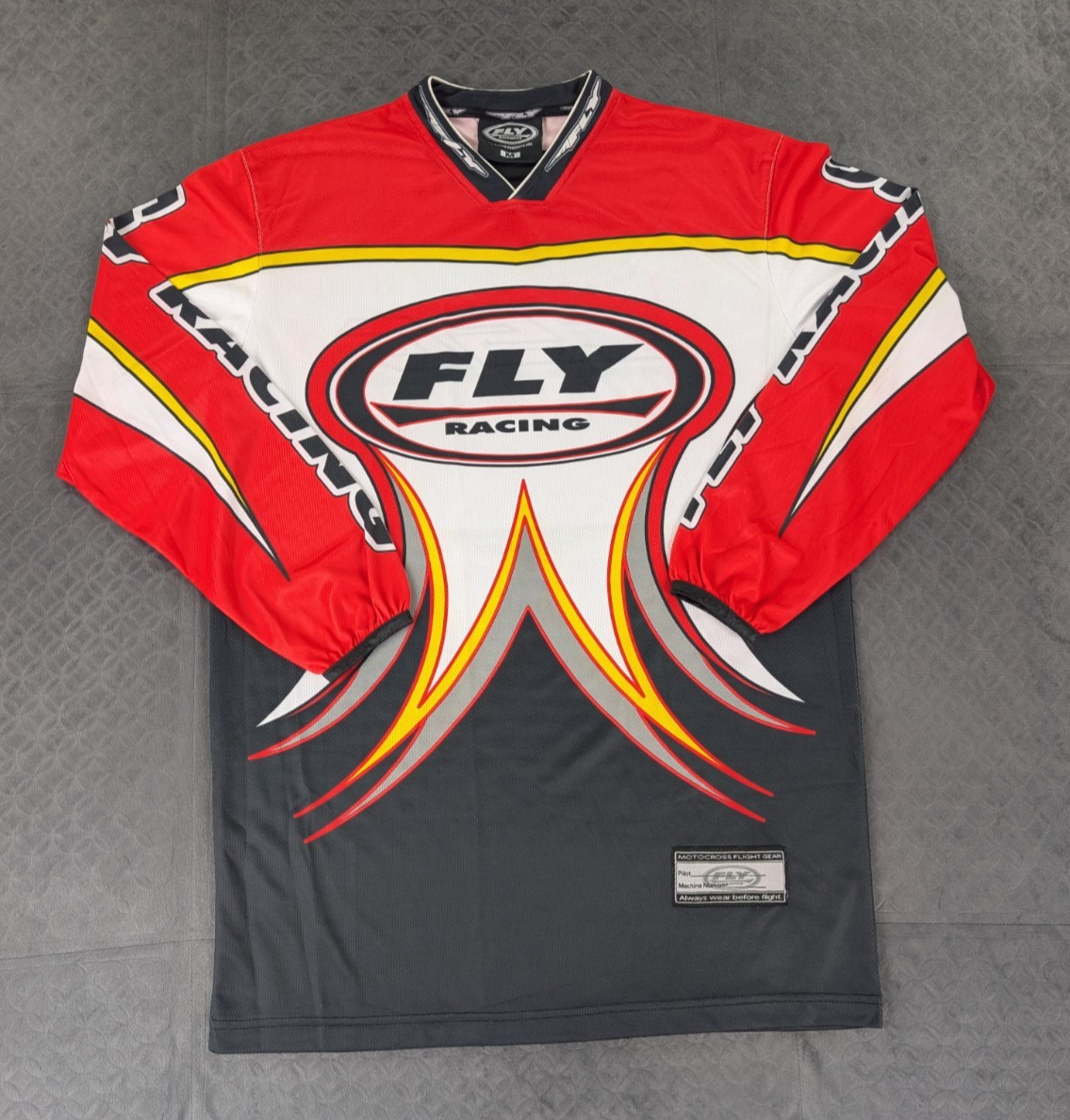 Fly Racing Jersey Motocross Long Sleeve Men Medium Y2K Graphic Print AOP gallery