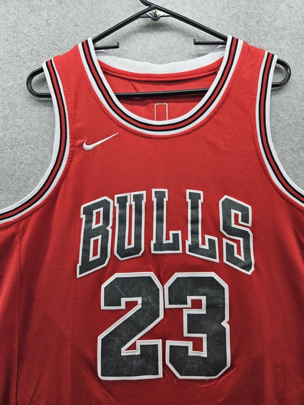 Nike Swingman Jersey Mens 50 Red Bulls 23 Jordan NBA Basketball Mesh Stitched gallery