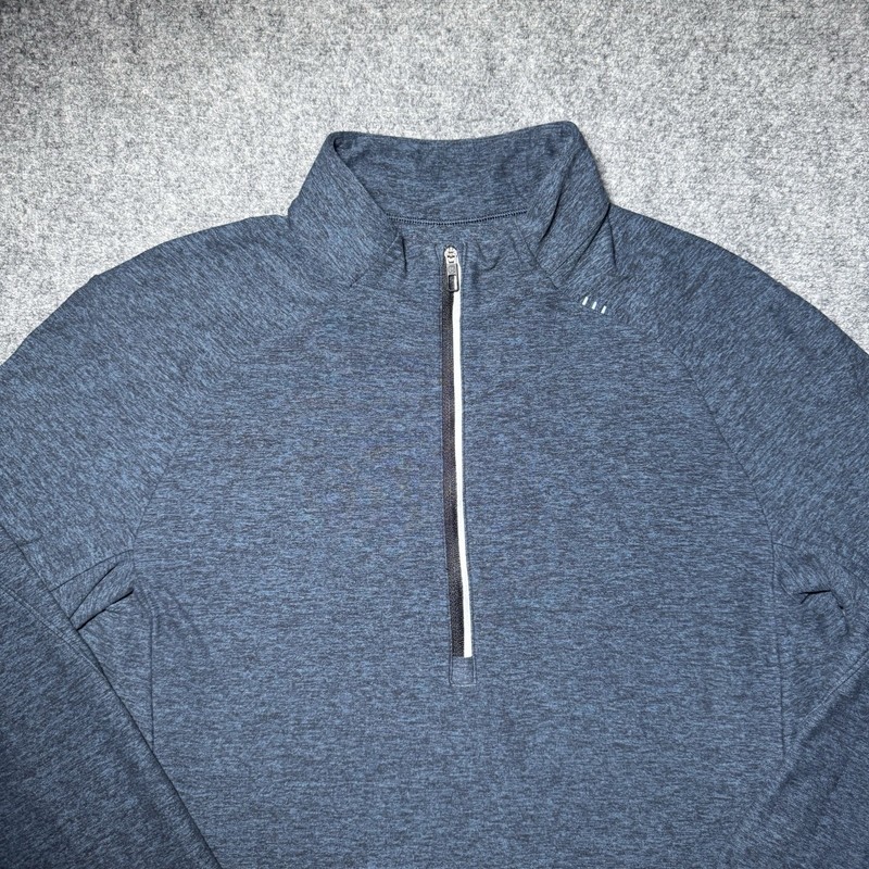 Lululemon Surge Warm 1/2 Zip Men Medium Heather Navy Pullover Stretch Athletic gallery