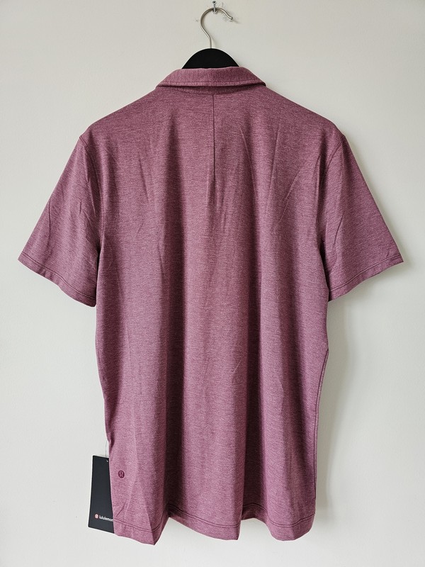NWT LULULEMON HHDL Heathered Burgundy Evolution SS Polo Top Shirt Men's XL gallery