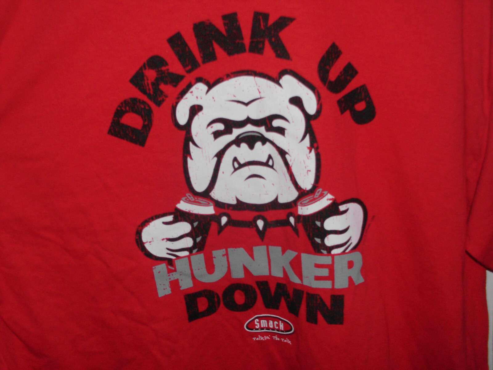 Men's Smack Talk Red XL Georgia Bulldogs Drink Up Hunker Down Long Sleeve Shirt gallery