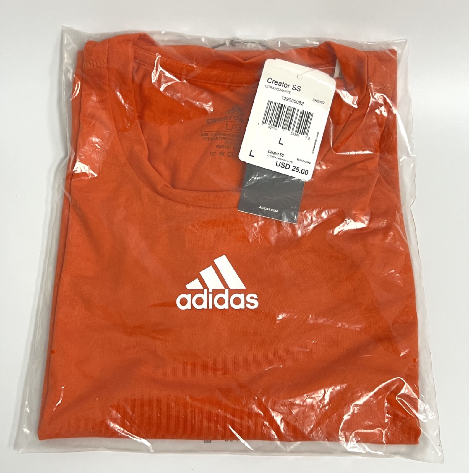 Adidas - Creator - Men's Short Sleeve T-Shirt - Orange - Large - EK0082 gallery