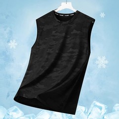 2026 New Camouflage Ice Silk Quick Dry round Neck Vest Summer Thin Breathable Ou