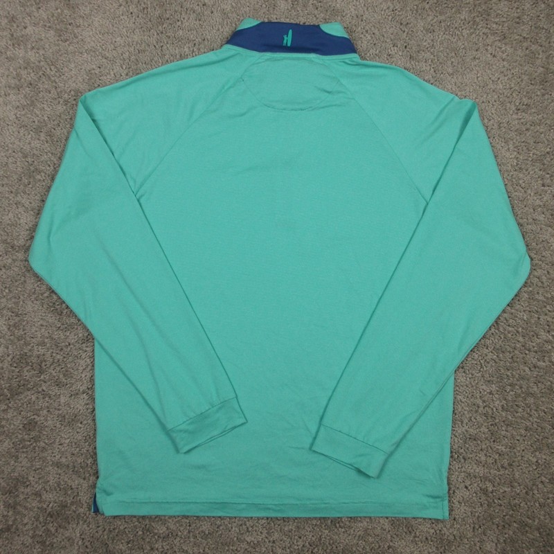 Johnnie-O Sweater Mens Medium Green The Player Championship 1/4 Zip Lightweight gallery