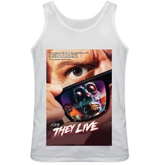 They Live Film Poster Regular Fitted White Vest Top