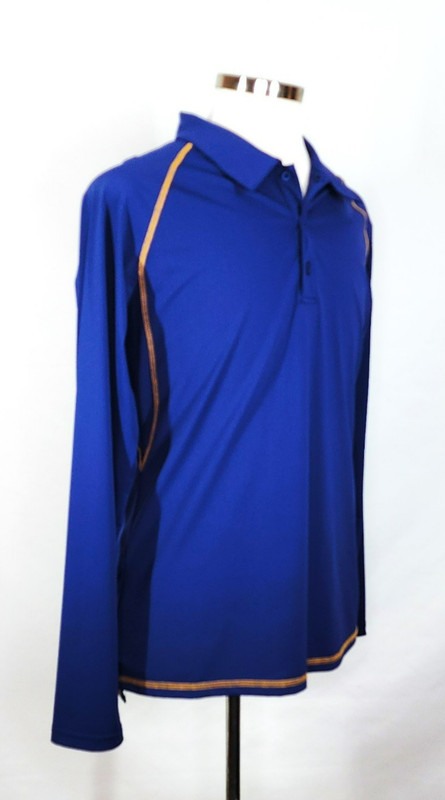Unbranded Blue Graphis Print Long Sleeve Compression Shirt Men's Size Large gallery