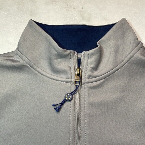 Oxford Brand Mens Gray Performance Quarterzip Size XS gallery