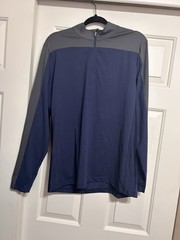 Levelwear Pitch 1/4 Zip Pullover Mens M NEW Navy/charcoal