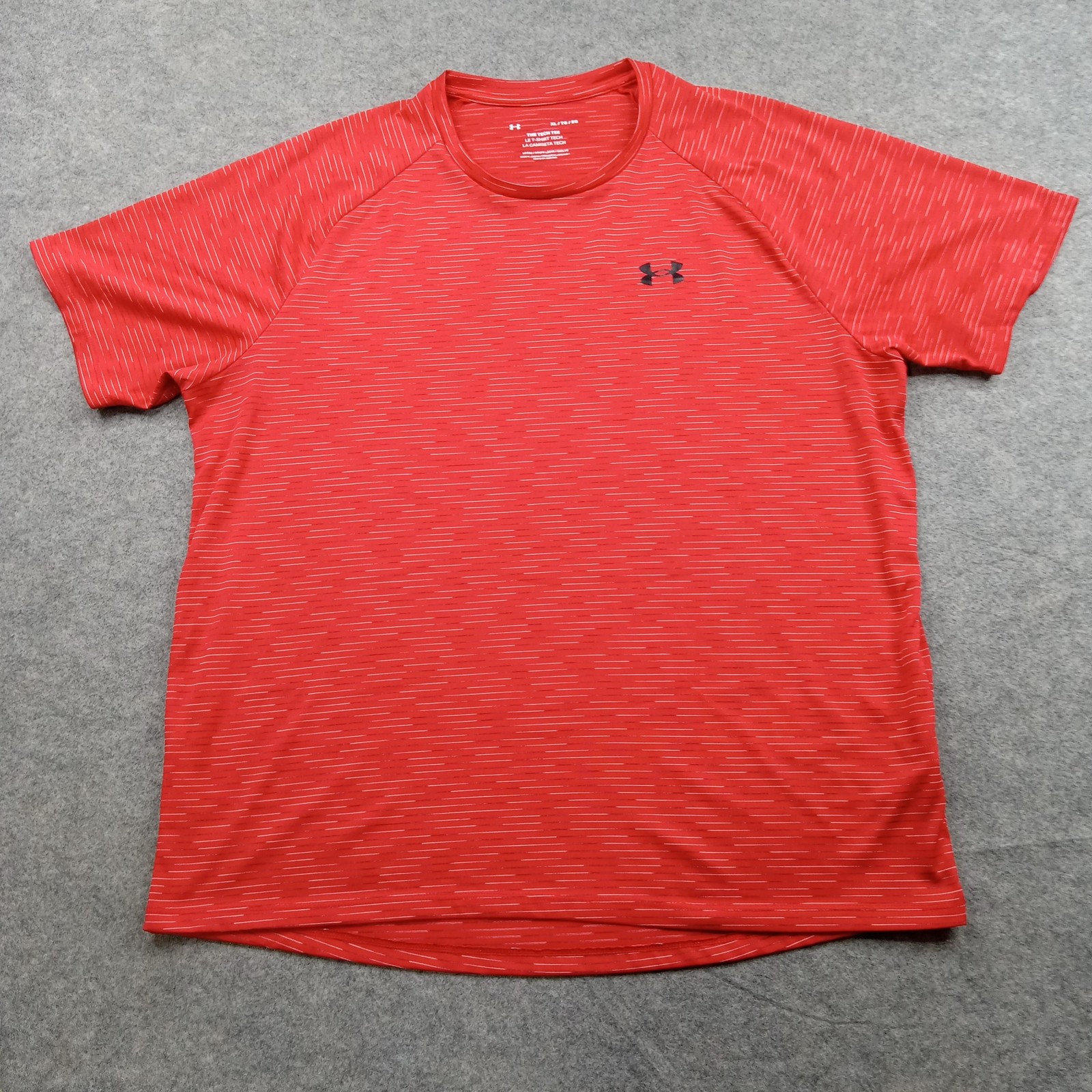 Under Armour Shirt Mens XL Red Tech Tee Loose Fit Athletic Training Performance gallery