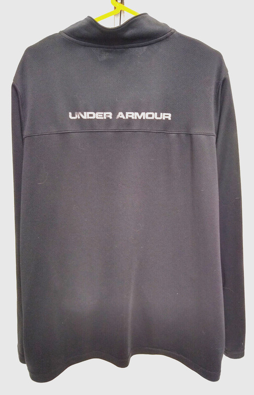 UNDER ARMOUR, FULL FRONT ZIP, SIDE POCKETS, BLACK, STAND UP COLLAR, SZ 2XL gallery