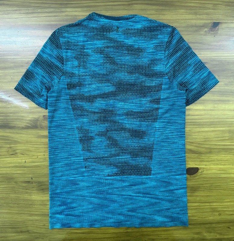 Under Armour HeatGear Fitted Training Shirt Men's Medium Teal Black Short Sleeve gallery