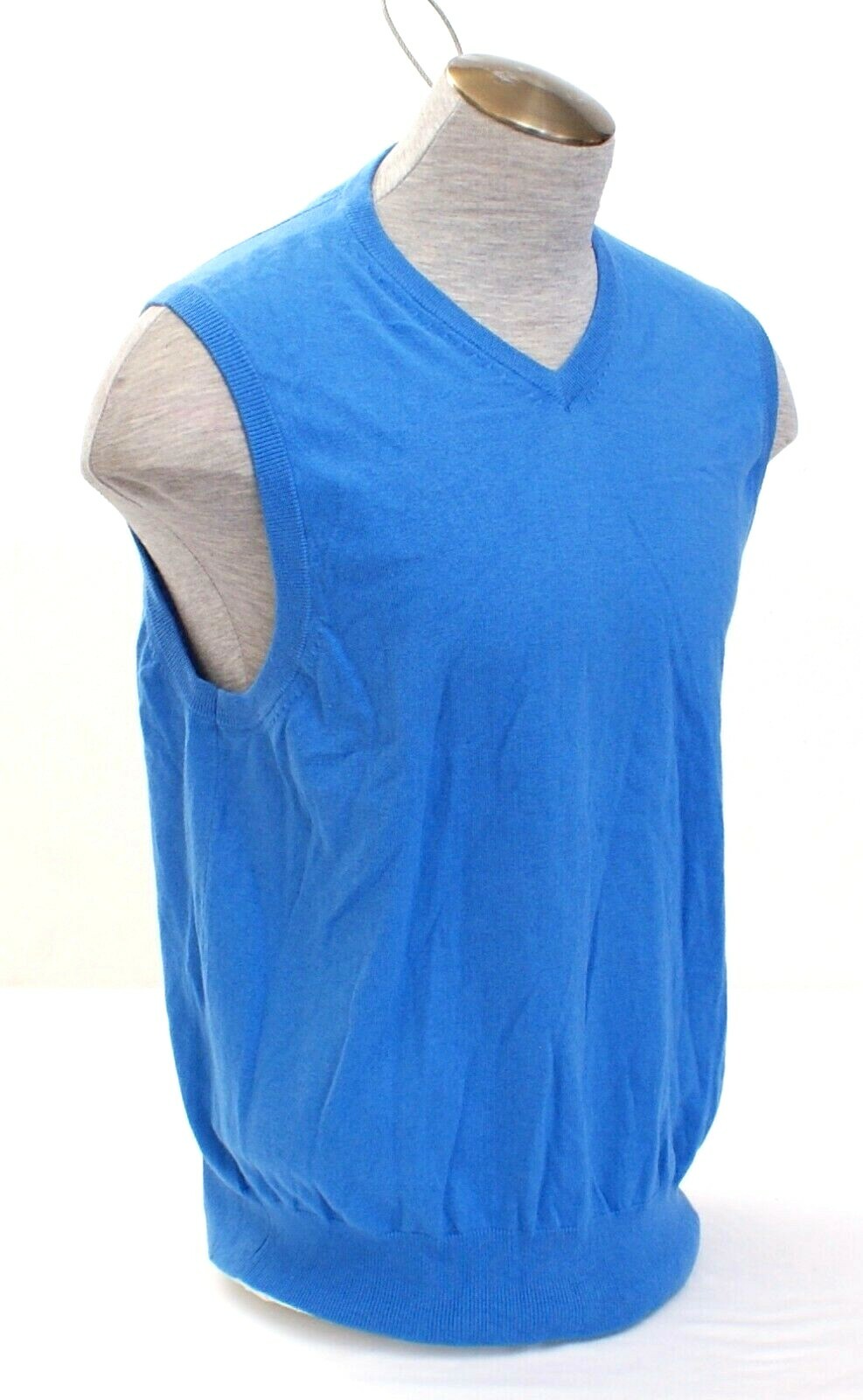 Izod Blue Heritage Essentials Sleeveless V Neck Knit Sweater Vest Men's NWT gallery