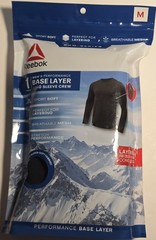 Reebok Men’s Pro Series Baselayer Long Sleeve Crew w/Breathable Mesh Size Medium