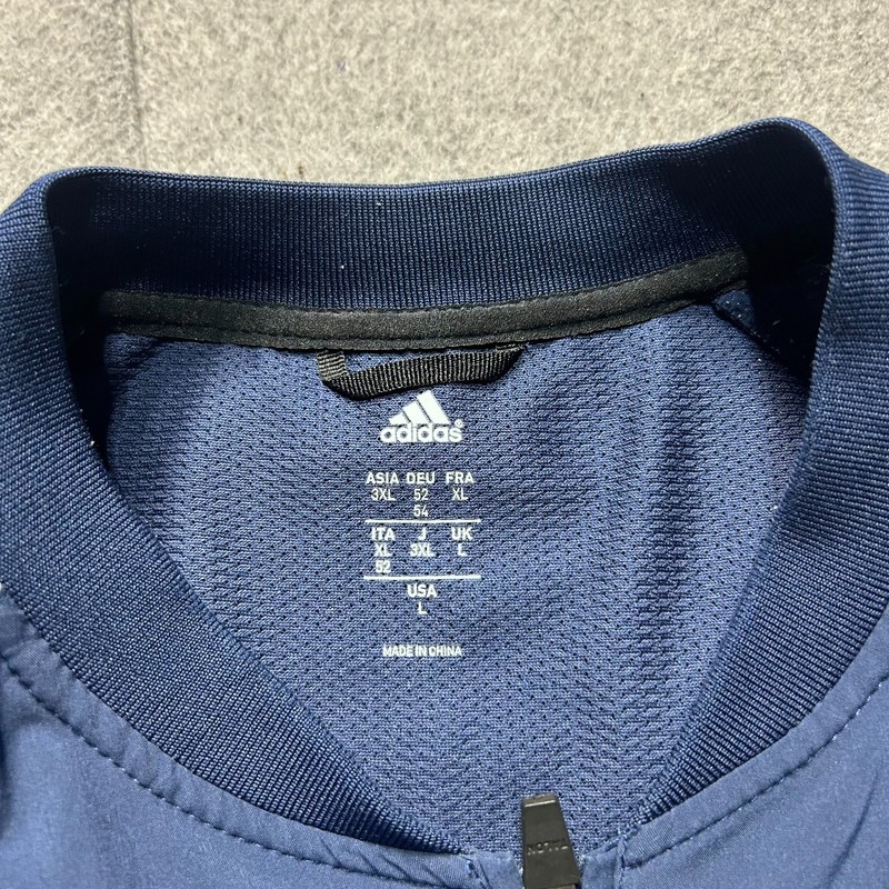 Adidas 1/4 Zip Coaches Pullover Mens Large Navy Blue Performance Short Sleeve gallery