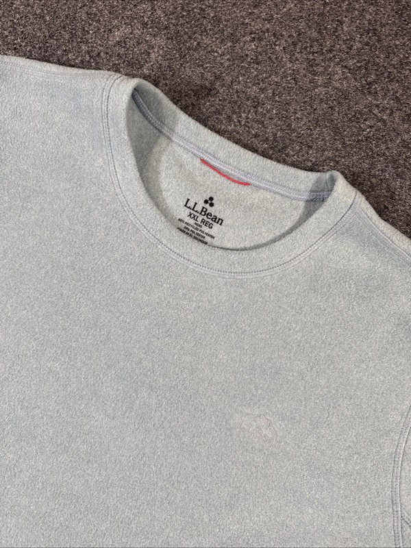 LL Bean Base Layer Crew Neck Shirt Mens 2XL Blue Fleece Thermal Hiking gallery