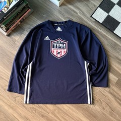 Adidas TPH Hockey Athletic Jersey Size Small Navy Blue Men’s Long Sleeve