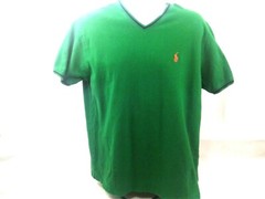 Polo by Ralph Lauren Mens Dark Green w/Navy Blue Trim Size L