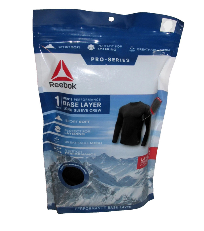 REEBOK Men's Performance Base Layer 2XL 50-52 Long Sleeve Crew Pro Series Sport gallery