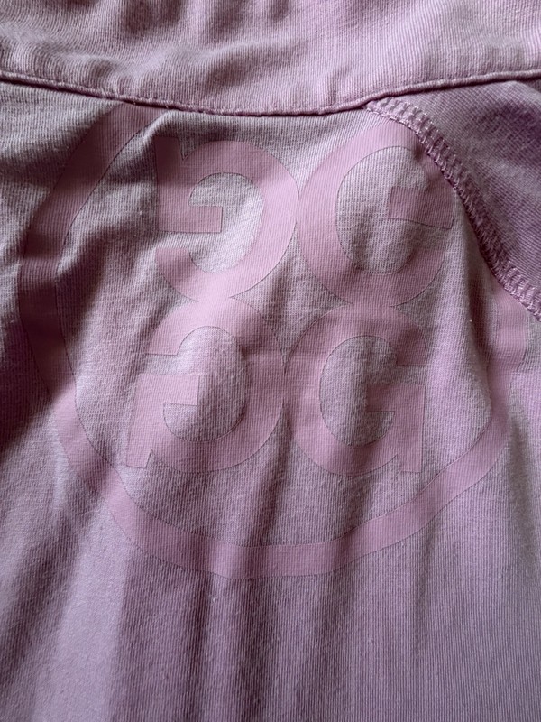 G/FORE Long Sleeve Quarter Zip Pullover Shirt Pink Big Logo Golf Large JBHS gallery