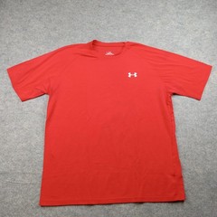 Under Armour Shirt Mens Large Red HeatGear Performance Athletic Base Layer UA