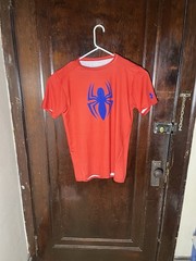 Under Armour Shirt Mens 2XL XXL Red Spiderman Compression Superhero Alter Ego