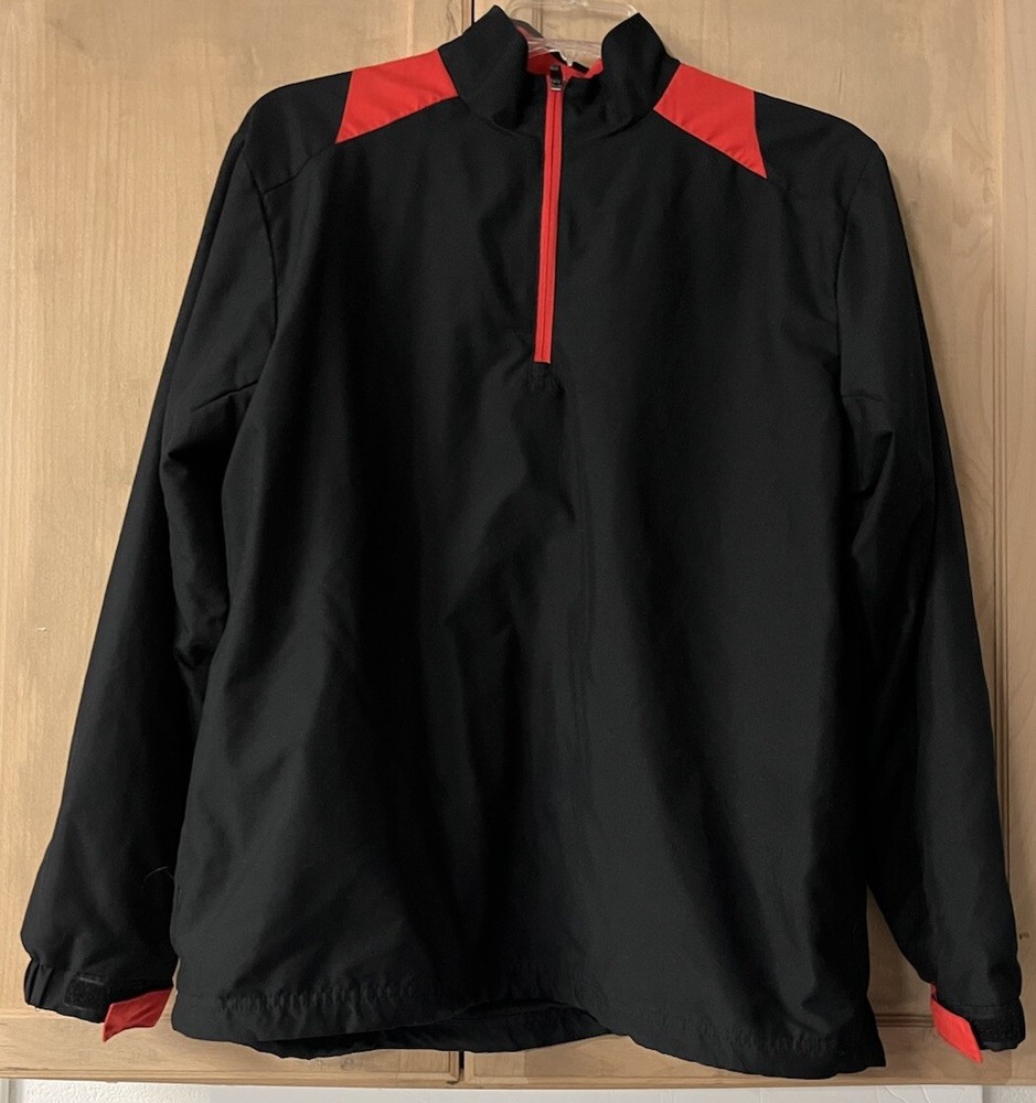 Pro Series 1/4 Zip Outerwear Pullover Med Black/Red