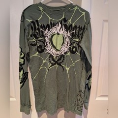 Black Label Olive Graphic Kids Long Sleeve Tee