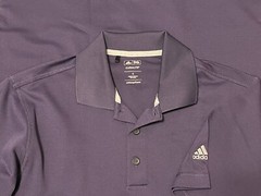 ADIDAS CLIMALITE SOLID GOLF POLO SHIRT MEN SMALL DARK PURPLE POLYESTER ATHLETIC