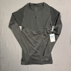 Nike Pro Mens HyperCompression LS Training Shirt M charcoal 646372-060 $110