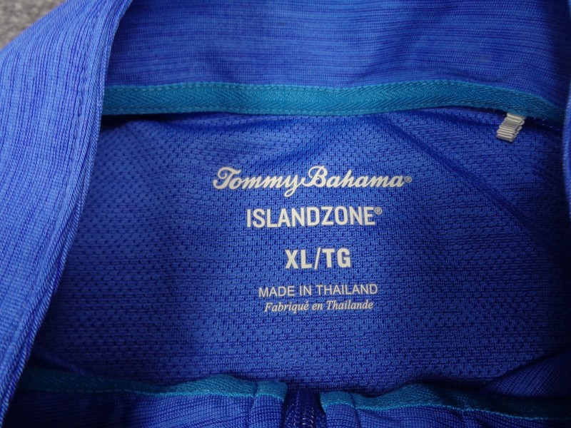 Tommy Bahama Island Zone 1/4 Zip Mens XL Blue Pullover Golf Performance Wicking gallery