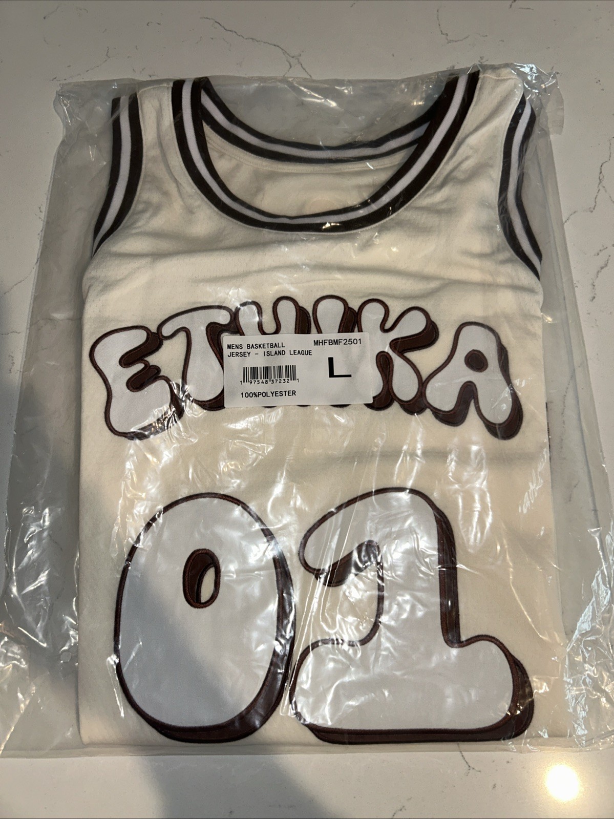 Ethika Men’s Basketball Jersey- Island League Size L ‼️ NWT ‼️ gallery