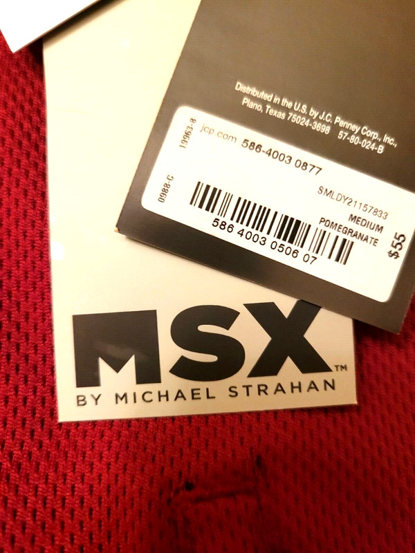 NWT Msx By Michael Strahan Mens Long Sleeve Quarter-Zip Mesh Pullover Top Sz M gallery