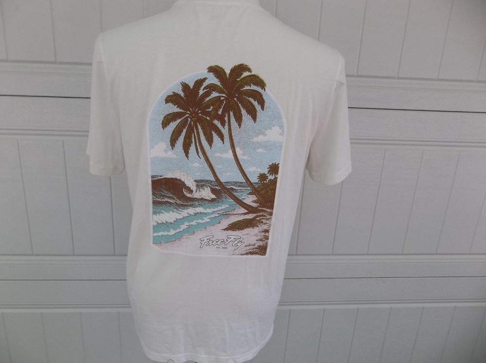 NEW MEN'S FREEFLY PARADISE TEE SHIRT.LARGE.BRAND NEW FOR 2026.